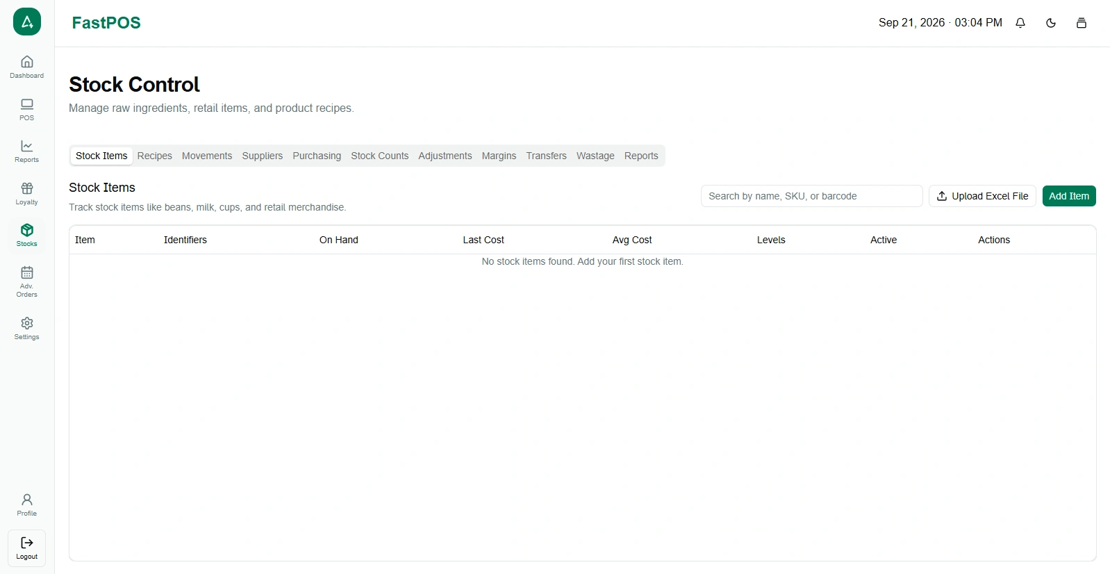 bar Inventory Management